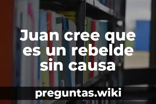 Juan cree que es un rebelde sin causa