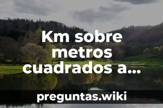 Km sobre metros cuadrados a que es igual
