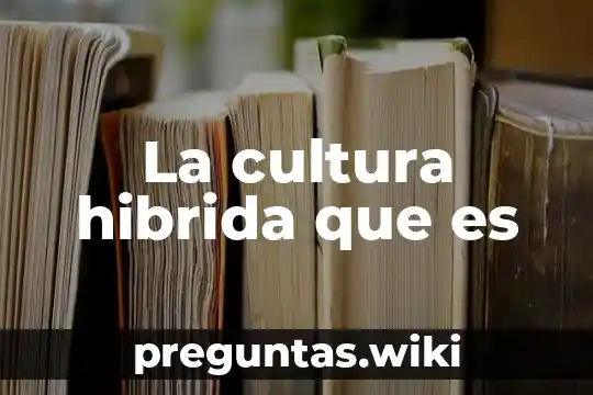 La cultura hibrida que es