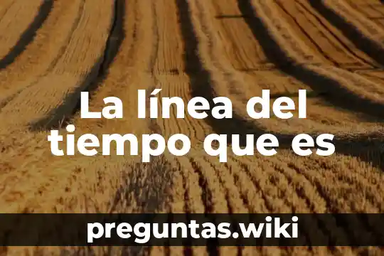 La línea del tiempo que es