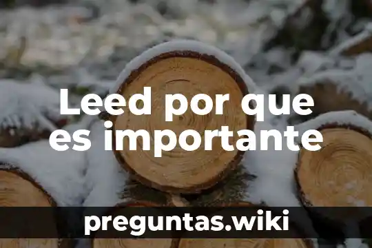 Leed por que es importante