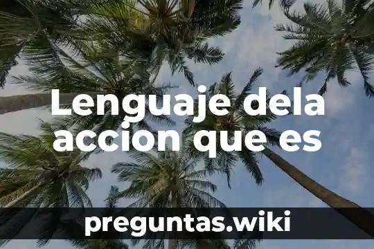 Lenguaje dela accion que es