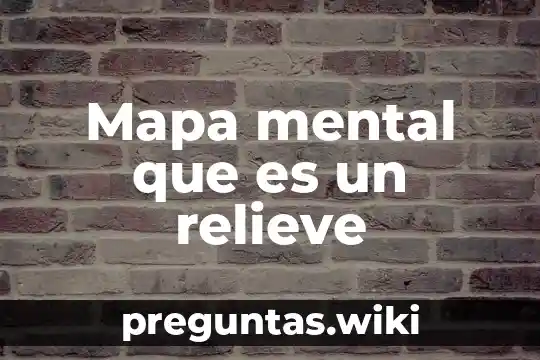 Mapa mental que es un relieve