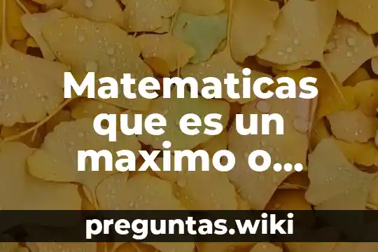 Matematicas que es un maximo o comun divisor