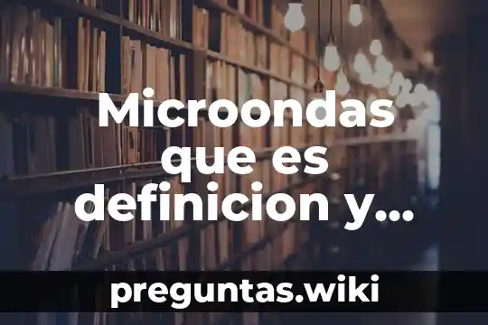 Microondas que es definicion y conc