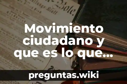 Movimiento ciudadano y que es lo que pelean 2016