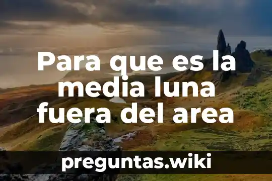 Para que es la media luna fuera del area