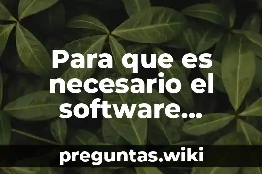Para que es necesario el software contable