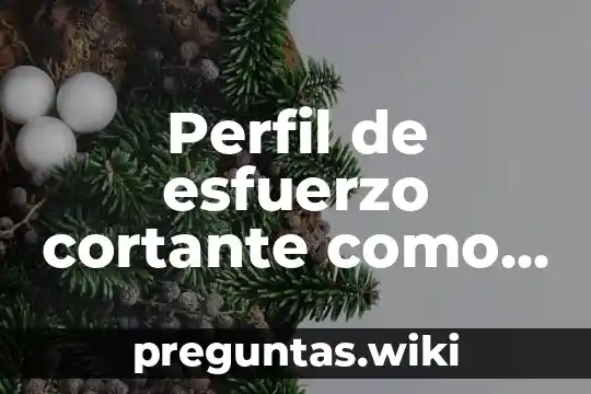 Perfil de esfuerzo cortante como saber que es
