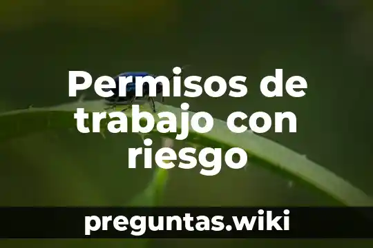 Permisos de trabajo con riesgo