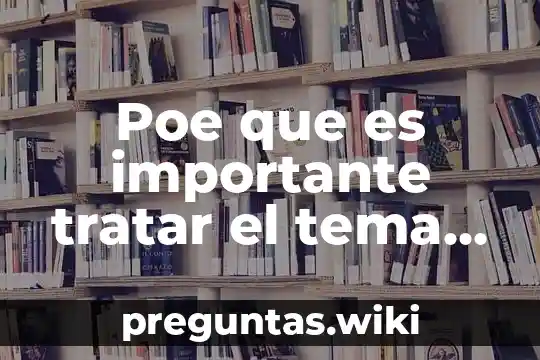 Poe que es importante tratar el tema de las alergias