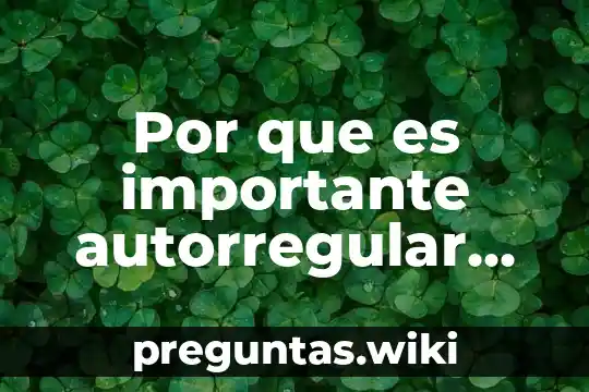Por que es importante autorregular las emociones