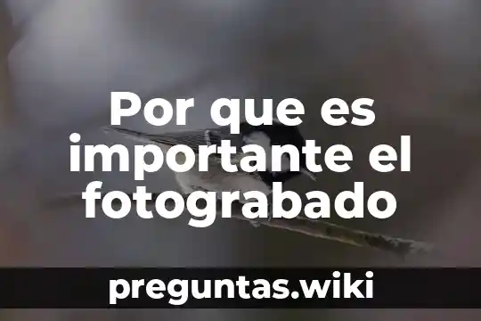 Por que es importante el fotograbado
