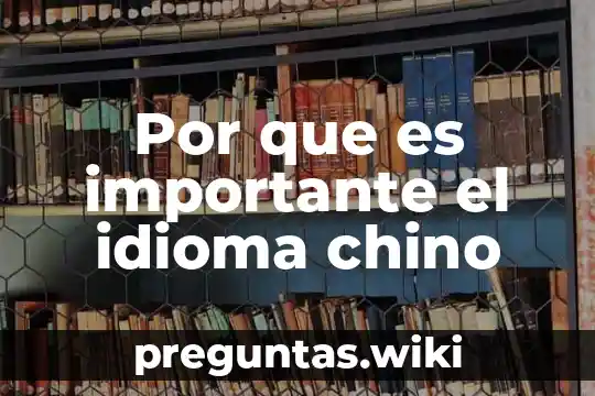 Por que es importante el idioma chino