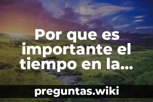 Por que es importante el tiempo en la historia