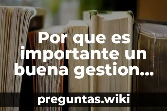 Por que es importante un buena gestion de inventarios