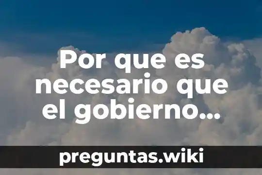 Por que es necesario que el gobierno brinde educacion