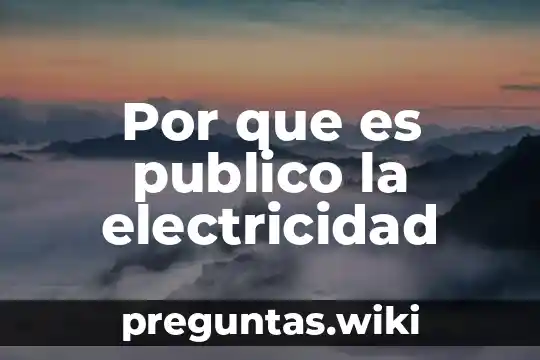 Por que es publico la electricidad