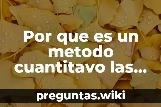 Por que es un metodo cuantitavo las reacciones febriles