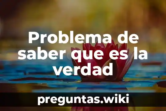 Problema de saber que es la verdad