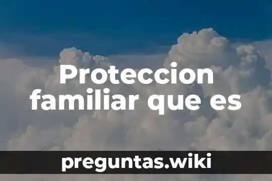 Proteccion familiar que es