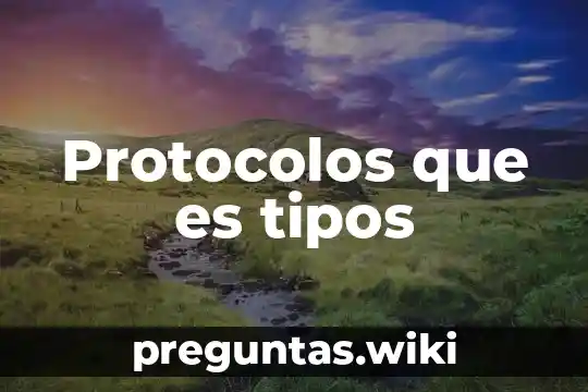 Protocolos que es tipos