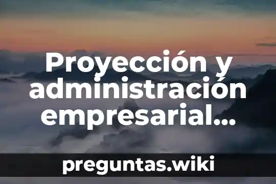 Proyección y administración empresarial Querétaro que es