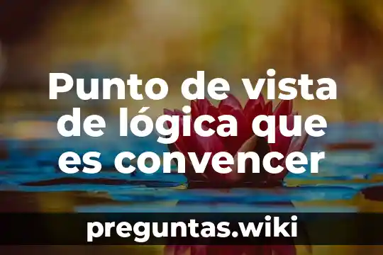Punto de vista de lógica que es convencer