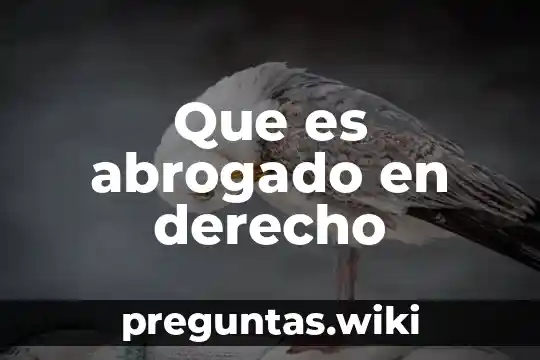Que es abrogado en derecho