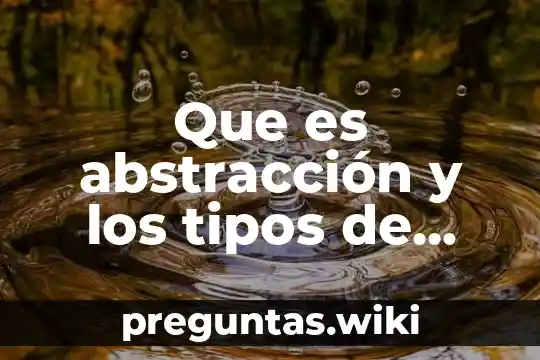 Que es abstracción y los tipos de datos