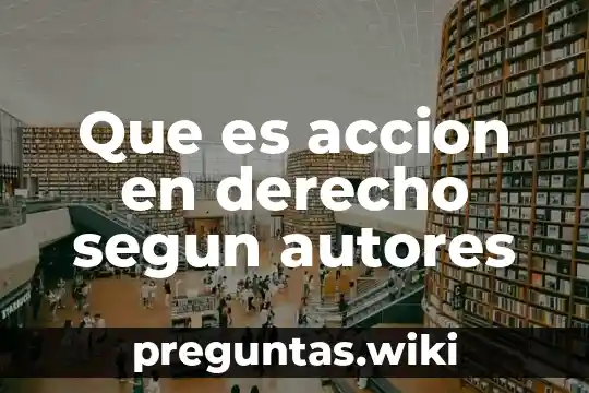 Que es accion en derecho segun autores