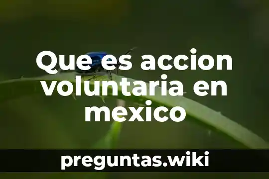 Que es accion voluntaria en mexico