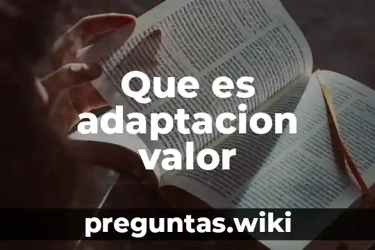 Que es adaptacion valor
