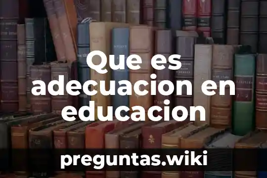 Que es adecuacion en educacion