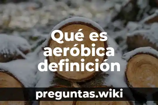 Qué es aeróbica definición