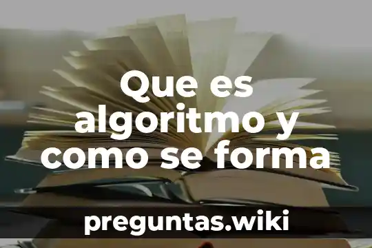 Que es algoritmo y como se forma