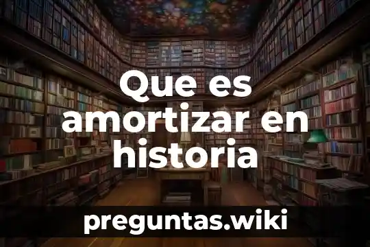 Que es amortizar en historia