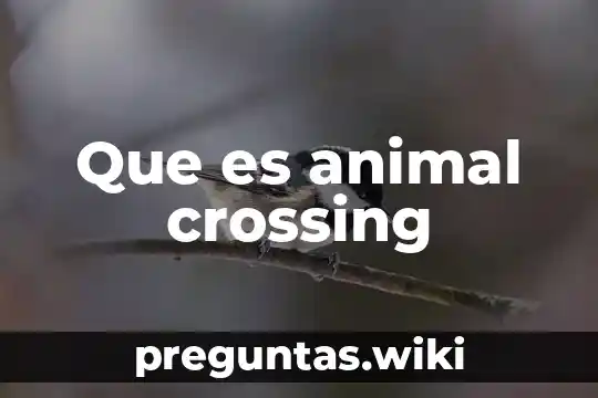 Que es animal crossing
