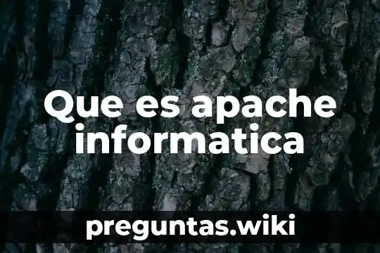 Que es apache informatica