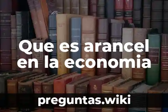 Que es arancel en la economia