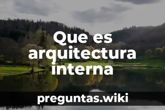 Que es arquitectura interna
