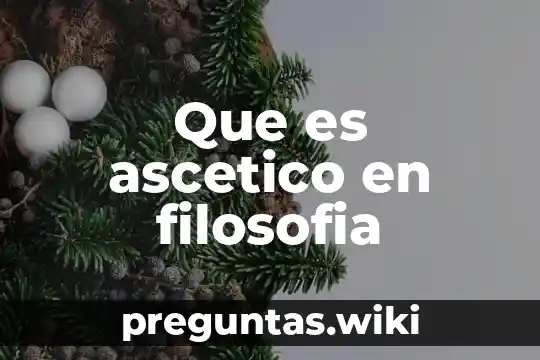 Que es ascetico en filosofia