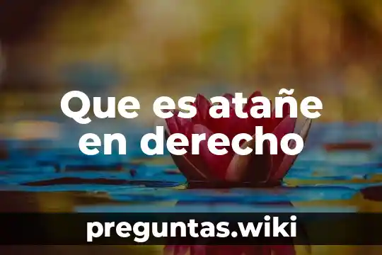 Que es atañe en derecho