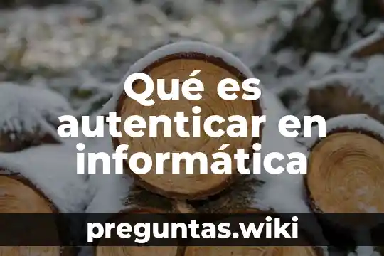 Qué es autenticar en informática