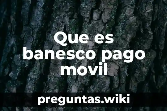 Que es banesco pago movil