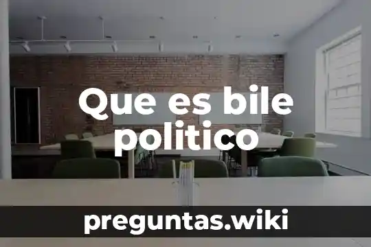 Que es bile politico