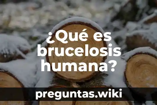 ¿Qué es brucelosis humana?