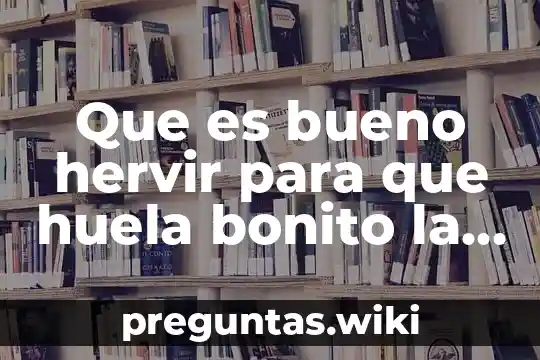 Que es bueno hervir para que huela bonito la casa