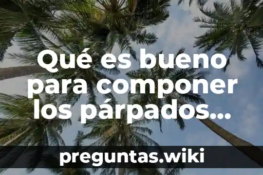 Qué es bueno para componer los párpados de los ojos