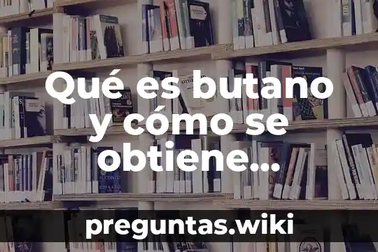 Qué es butano y cómo se obtiene definición